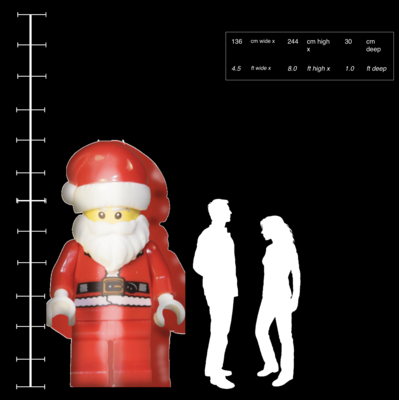 Hanging Inflatable Santa Toy 4.5ft/136cm x 8ft/244cm