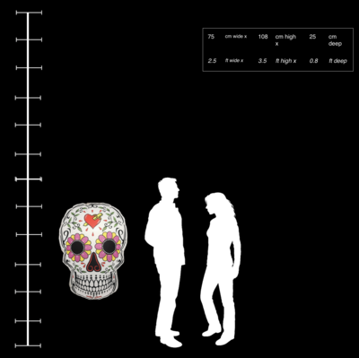 Hanging Inflatable Dead Skull 2.5ft/75cm x 3.5ft/108cm