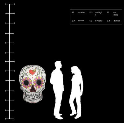 Hanging Inflatable Dead Skull 2.8ft/85cm x 4ft/122cm
