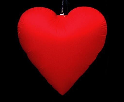 Hanging Inflatable Simple Heart 2.5ft/75cm Height