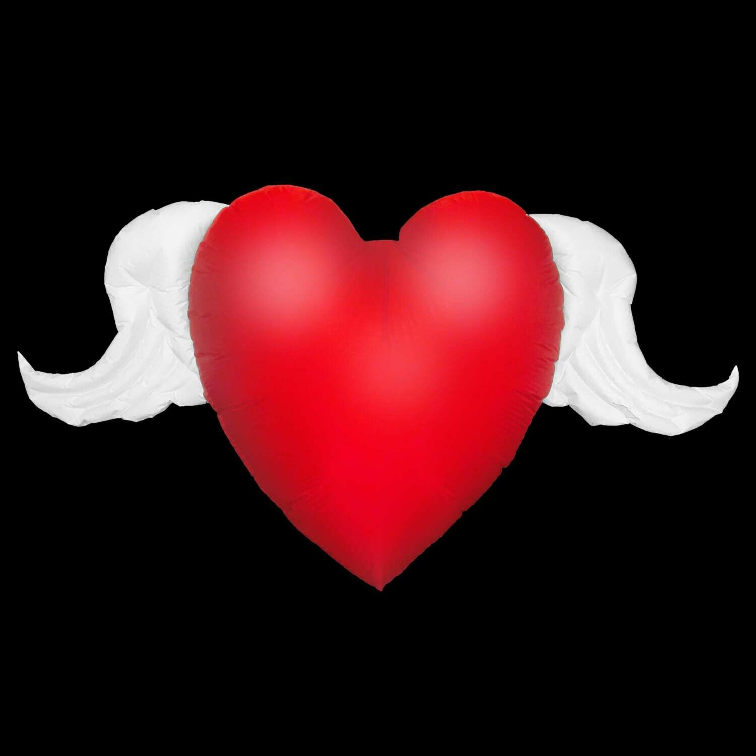 Hanging Inflatable Winged Heart 7.1ft/217cm x 4ft/122cm