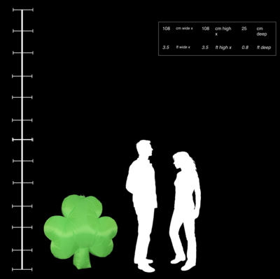 Hanging Inflatable Shamrock 3.5ft/108cm x 3.5ft/108cm