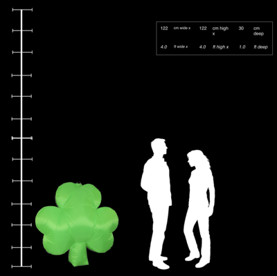 Hanging Inflatable Shamrock 4ft/122cm x 4ft/122cm