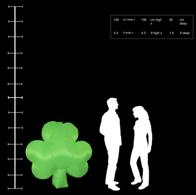 Hanging Inflatable Shamrock 4.5ft/136cm x 4.5ft/136cm