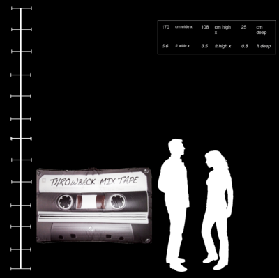 Hanging Inflatable Cassette 5.6ft/170cm x 3.5ft/108cm