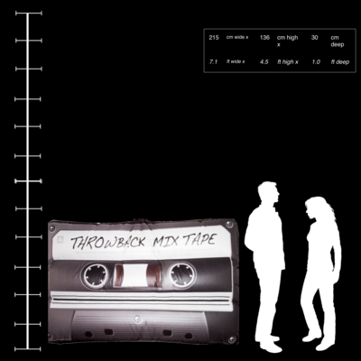 Hanging Inflatable Cassette 7.1ft/215cm x 4.5ft/136cm