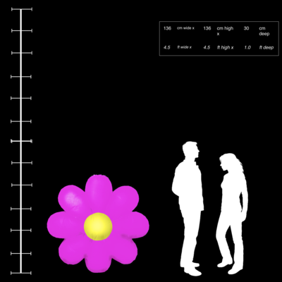Hanging Inflatable Flower 4.5ft/136cm x 4.5ft/136cm