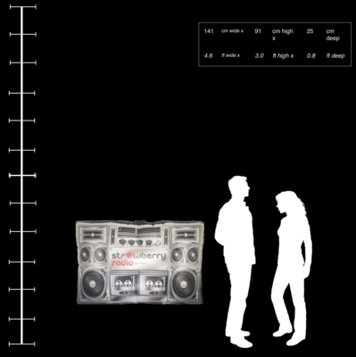 Hanging Inflatable Boombox 4.6ft/141cm x 3ft/91cm