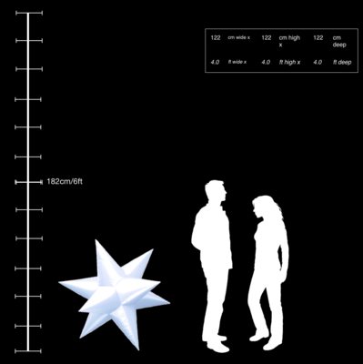 Hanging Inflatable Standard Fat Star 4ft/122cm Diameter.
