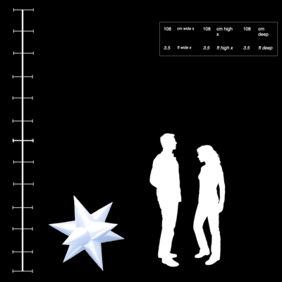 Hanging Inflatable Standard Fat Star 3.5ft/108cm Diameter.