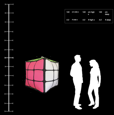 Hanging Inflatable Simple Rubiks Cube 4ft/122cm x 4ft/122cm