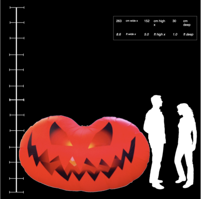 Hanging Inflatable Pumpkin 8ft 6"/263cm x 5ft/150cm
