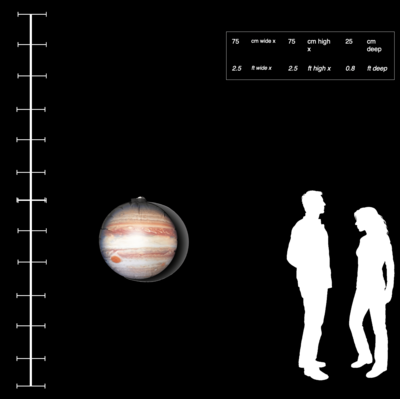 Hanging Inflatable Planet Jupiter 2.5ft/75cm x 2.5ft/75cm high