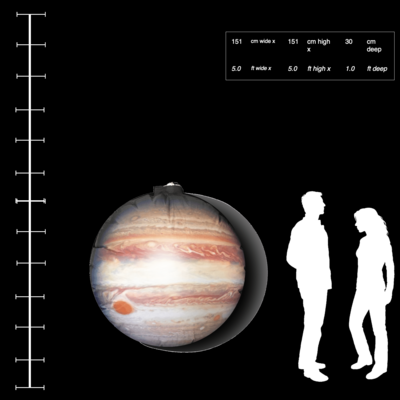 Hanging Inflatable Planet Jupiter 5ft/150cm x 5ft/150cm high