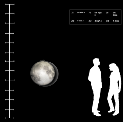 Hanging Inflatable Full Moon 2.5ft/75cm x 2.5ft/75cm high