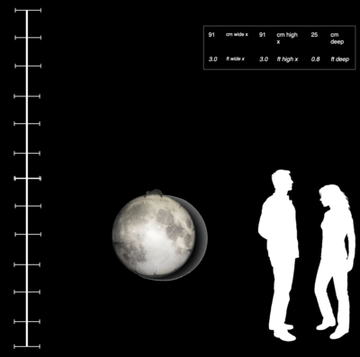 Hanging Inflatable Full Moon 3ft/91cm x 3ft/91cm high