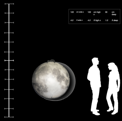 Hanging Inflatable Full Moon 4ft/122cm x 4ft/122cm high