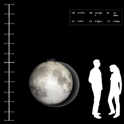Hanging Inflatable Full Moon 4.5ft/136cm x 4.5ft/136cm high
