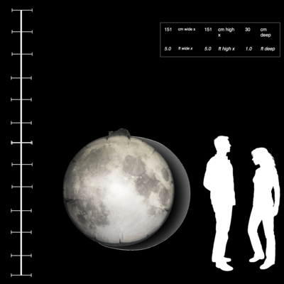 Hanging Inflatable Full Moon 5ft/151cm x 5ft/151cm high