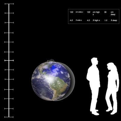 Hanging Inflatable Planet Earth 4ft/122cm x 4ft/122cm high
