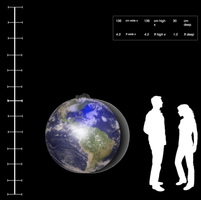 Hanging Inflatable Planet Earth 4.5ft/136cm x 4.5ft/136cm high