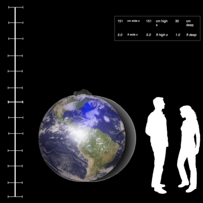 Hanging Inflatable Planet Earth 5ft/151cm x 5ft/151cm