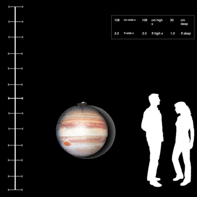 Hanging Inflatable Planet Jupiter 3.5ft/108cm x 3.5ft/108cm