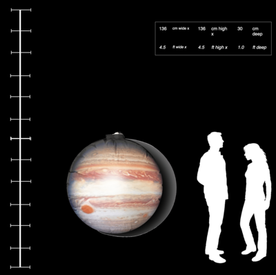 Hanging Inflatable Planet Jupiter 4.5ft/136cm x 4.5ft/136cm high