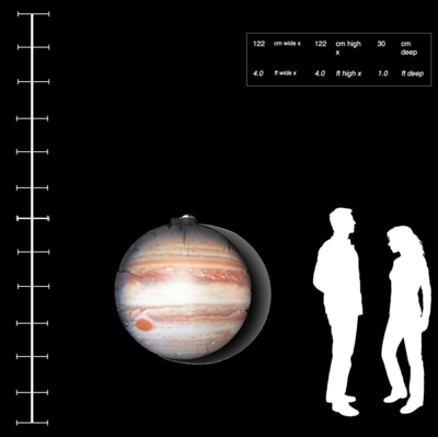 Hanging Inflatable Planet Jupiter 4ft/122cm x 4ft/122cm high