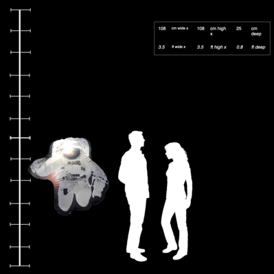 Hanging Inflatable Spaceman 3.5ft/108cm x 3.5ft/108cm high