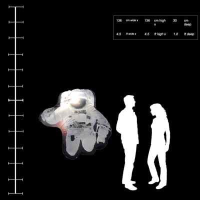 Hanging Inflatable Spaceman 4.5ft/136cm x 4.5ft/136cm high