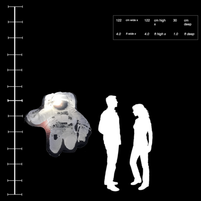 Hanging Inflatable Spaceman 4ft/122cm x 4ft/122cm high