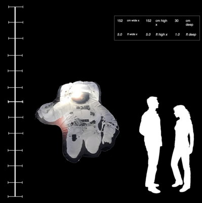 Hanging Inflatable Spaceman 5ft/151cm x 5ft/151cm high