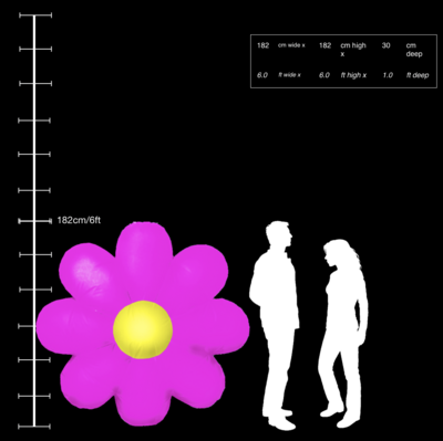 Hanging Inflatable Flower 6ft/182cm x 6ft/182cm