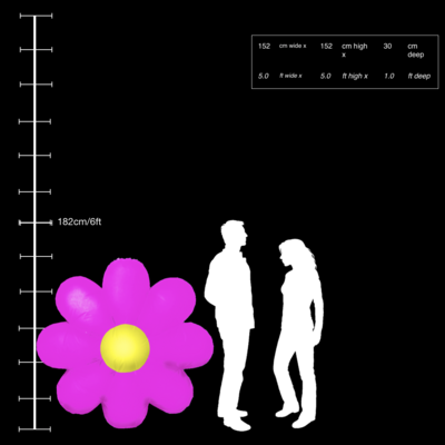 Hanging Inflatable Flower 5ft/152cm x 5ft/152cm