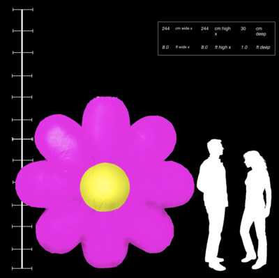 Hanging Inflatable Flower 8ft/244cm x 8ft/244cm