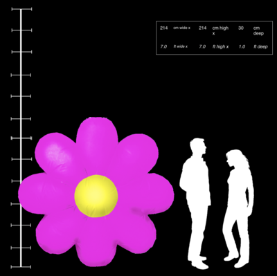 Hanging Inflatable Flower 7ft/214cm x 7ft/214cm