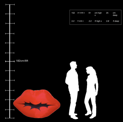 Hanging Inflatable Lips 5ft/152cm x 3ft/91cm