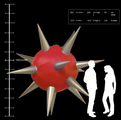 Hanging inflatable Globe-Star 10ft/305cm x 10ft/305cm
