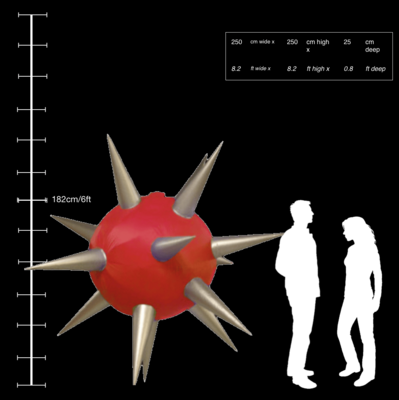 Hanging inflatable Globe-Star 8.2ft/250cm x 8.2ft/250cm