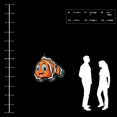 Hanging Inflatable 'Clown Fish' 3ft⁄91cm x 2.5ft⁄75cm