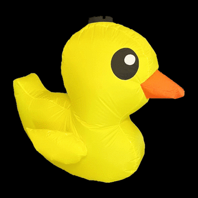 Hanging Inflatable &#39;Rubber Duck&#39; 4.6ft⁄140cm w x 4.5ft⁄136cm