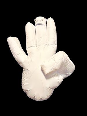 Hanging Inflatable 3-D Hand
5ft/152cm wide x 8ft/244cm High
White.Included: Fan unit, 10m power cable, Colour White.
LED Bluetooth (Using Phone APP)