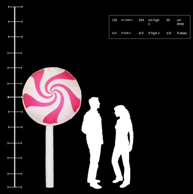 Hanging Inflatable Lollipop  4ft/122cm x 8ft/244cm (inc stalk)