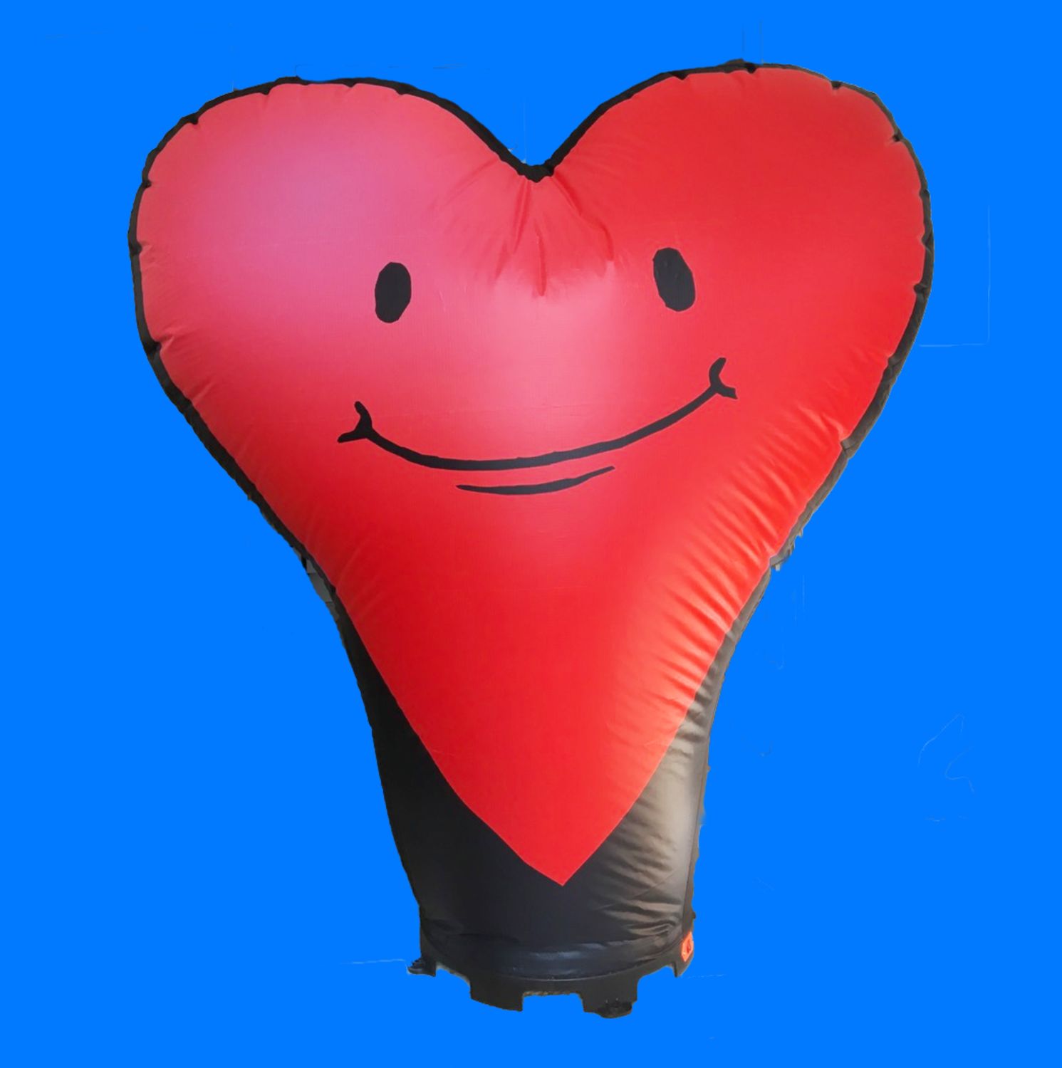 Floor Standing Heart Emoji inflatable Printed COVER 150cm/5ft h x 150cm/5ft h Print on ONE sides.Black edge