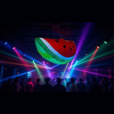 Hanging Cut-Out printed 'WATERMELON' Inflatable 161cm/5.3ft L x 75cm/2.5ft h Print on BOTH sides