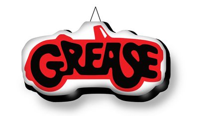 Hanging custom shaped Hand appliquéd 'GREASE' 206cm/6.8ft L x 108cm/3.5ft h Print on TWO sides BLACK edge? Includes fan unit and 10m power leads and a Colour Changer LED bulb with bluetooth phone app Hanging custom shaped Hand appliquéd 'GREASE' 206cm/6.8ft L x 108cm/3.5ft h Print on TWO sides BLACK edge? Includes fan unit and 10m power leads and a Colour Changer LED bulb with bluetooth phone app