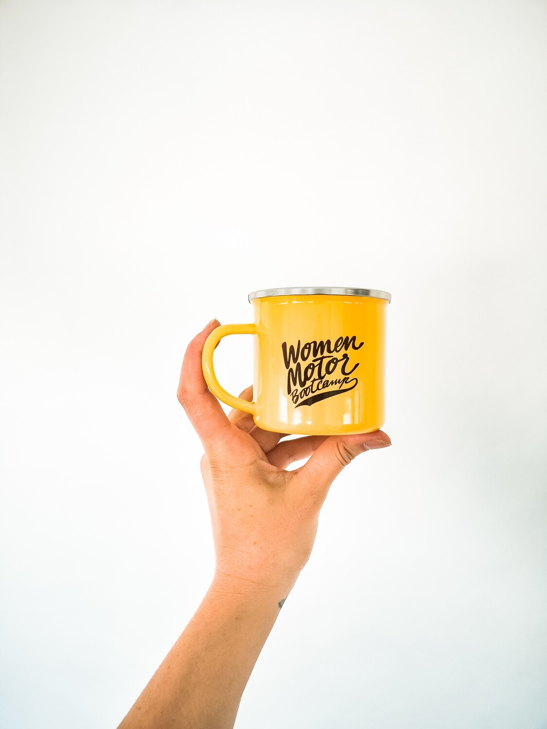 Camping Metal Cup Yellow Camping Metal Cup Yellow