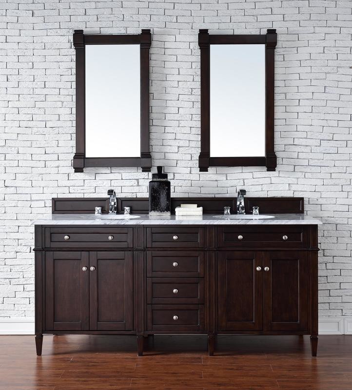 Badmöbel Landhausstil Doppelwaschtisch Roma 182 cm Dunkel Braun
