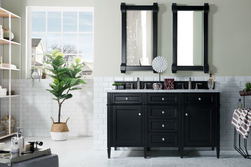 Badmöbel Landhausstil Doppelwaschtisch Roma 152 cm Schwarz